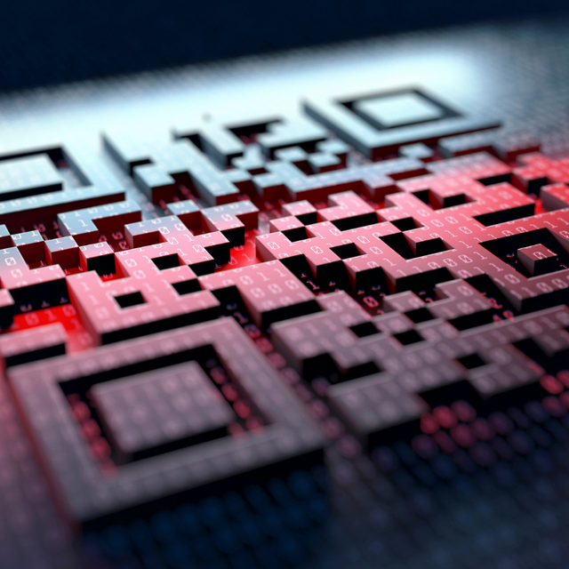 QR code with zeros and ones